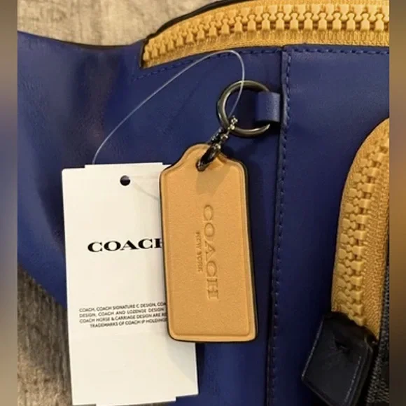 Track Belt Bag In Colorblock Signature Canvas